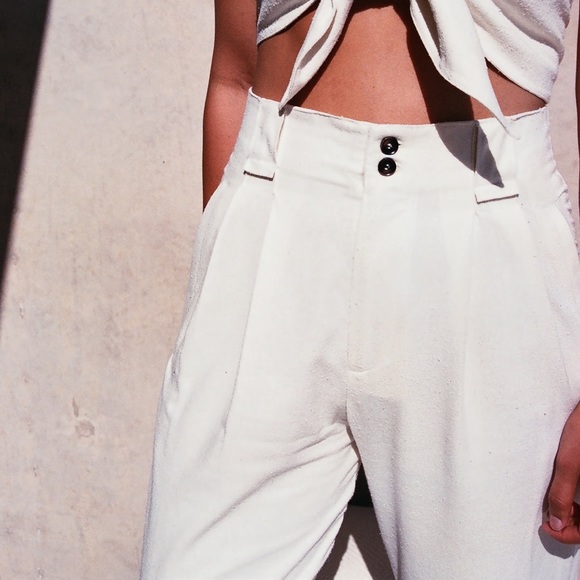 Nanin Pants - Na Nin Townes Raw Silk Trousers - NWOT